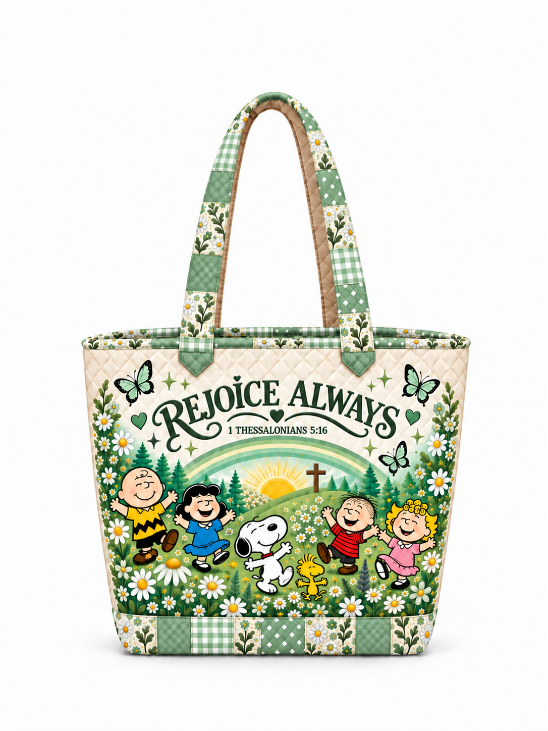 02_ _Rejoice_Always_Gift_For_Her_ _Peanuts_Christian_Quilted_Tote_Bag_Mint_Sage_Floral_Patchwork_5b79cda4 8167 4544 a5f4 333722328838