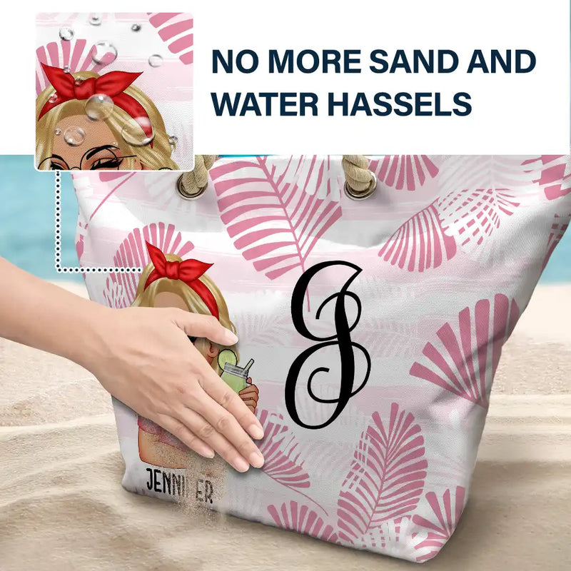 VineMonogramGirlsTrip PersonalizedBeachBag NP037 NEL3021 MK 5