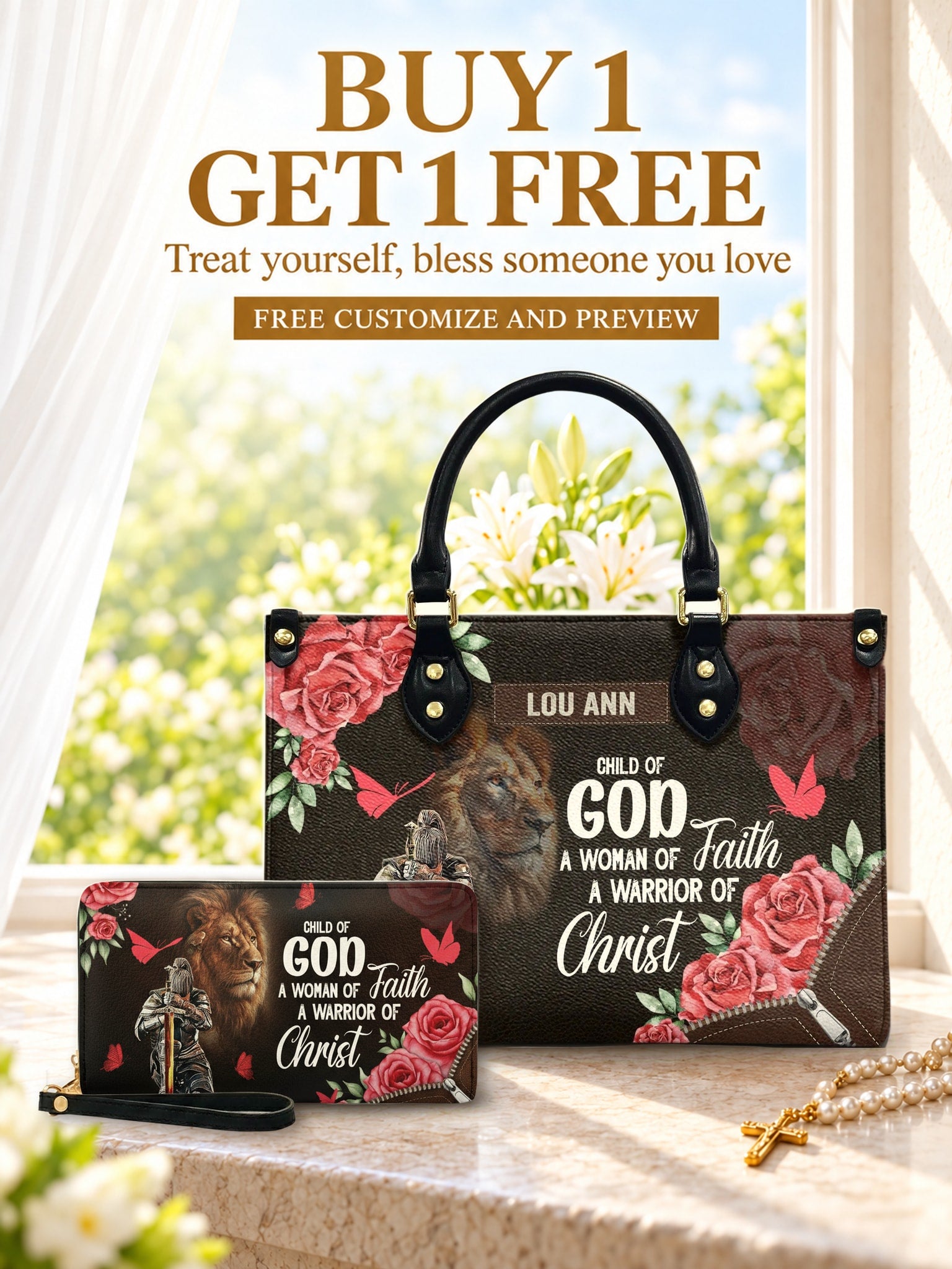 god beloved a child of god woman of faith leather handbag deal buy 1 get 1 free