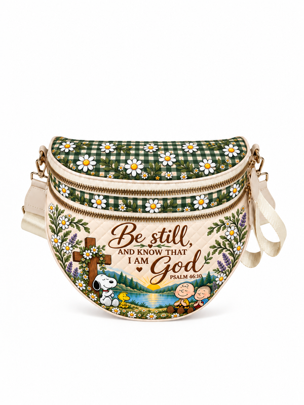 God Beloved - Be Still And Know Psalm 46:10 Christian Gift For Her - Personalized Crossbody Bag
