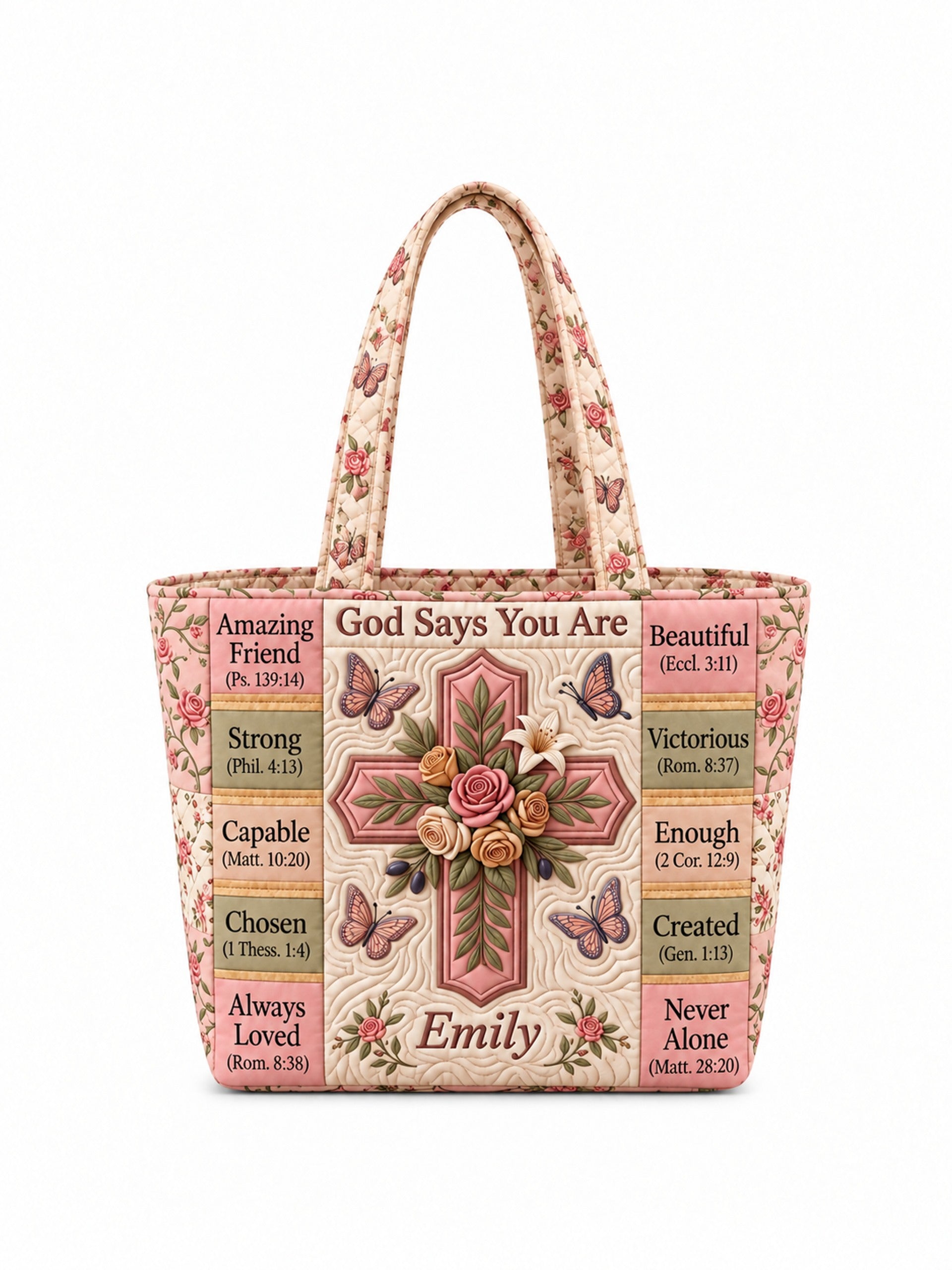 god beloved god says you are bible verse gift for her personalized quilted tote bag buy 1 3