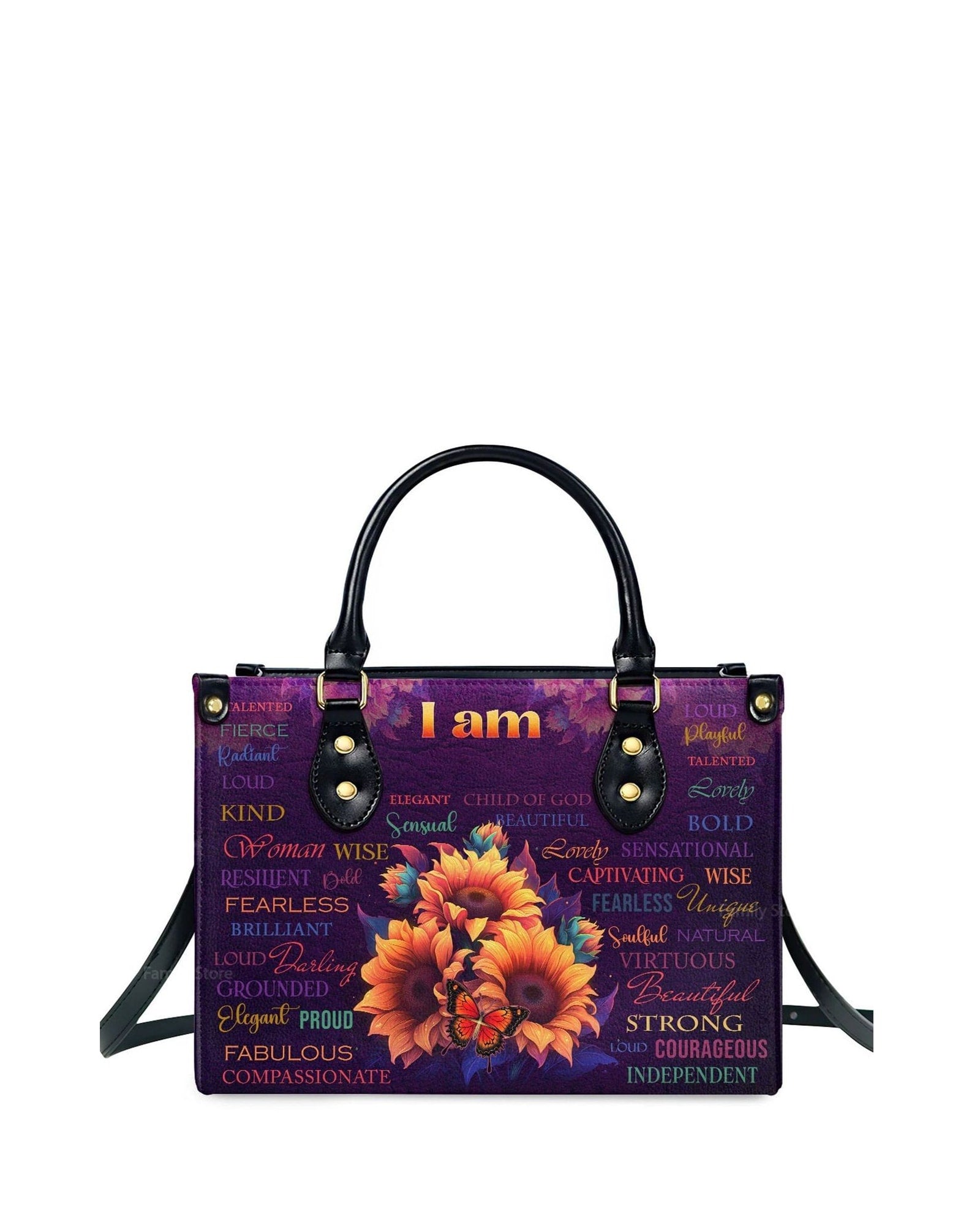 god beloved i am fearless thoughtful gift for christians personalized leather handbag at4080910
