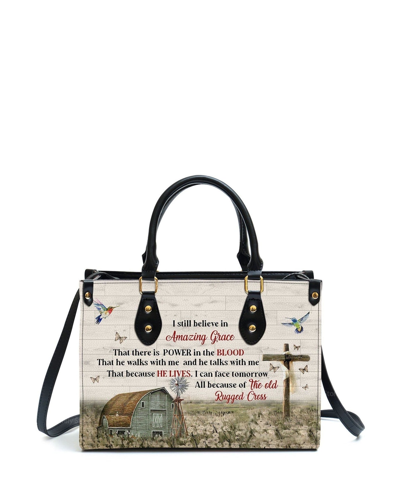 god beloved i still believe in amazing grace thoughtful gift for christians personalized leather handbag at4080806