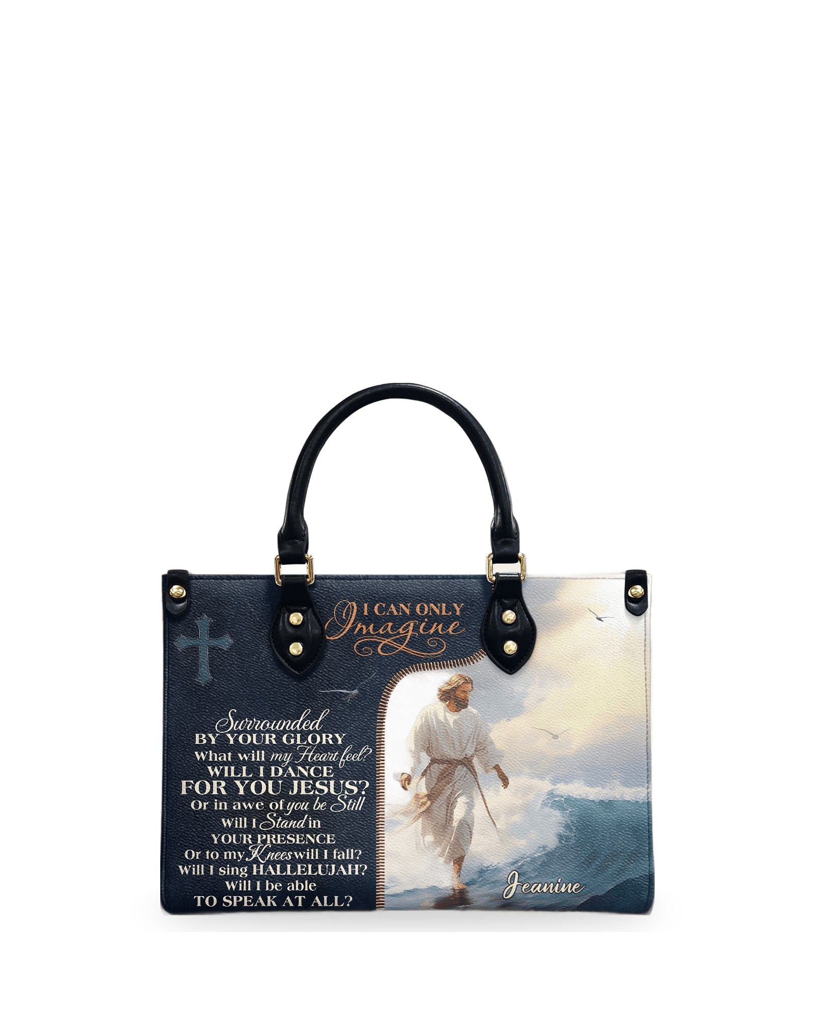 god beloved jesus i can only imagine beautiful personalized leather handbag at4081224