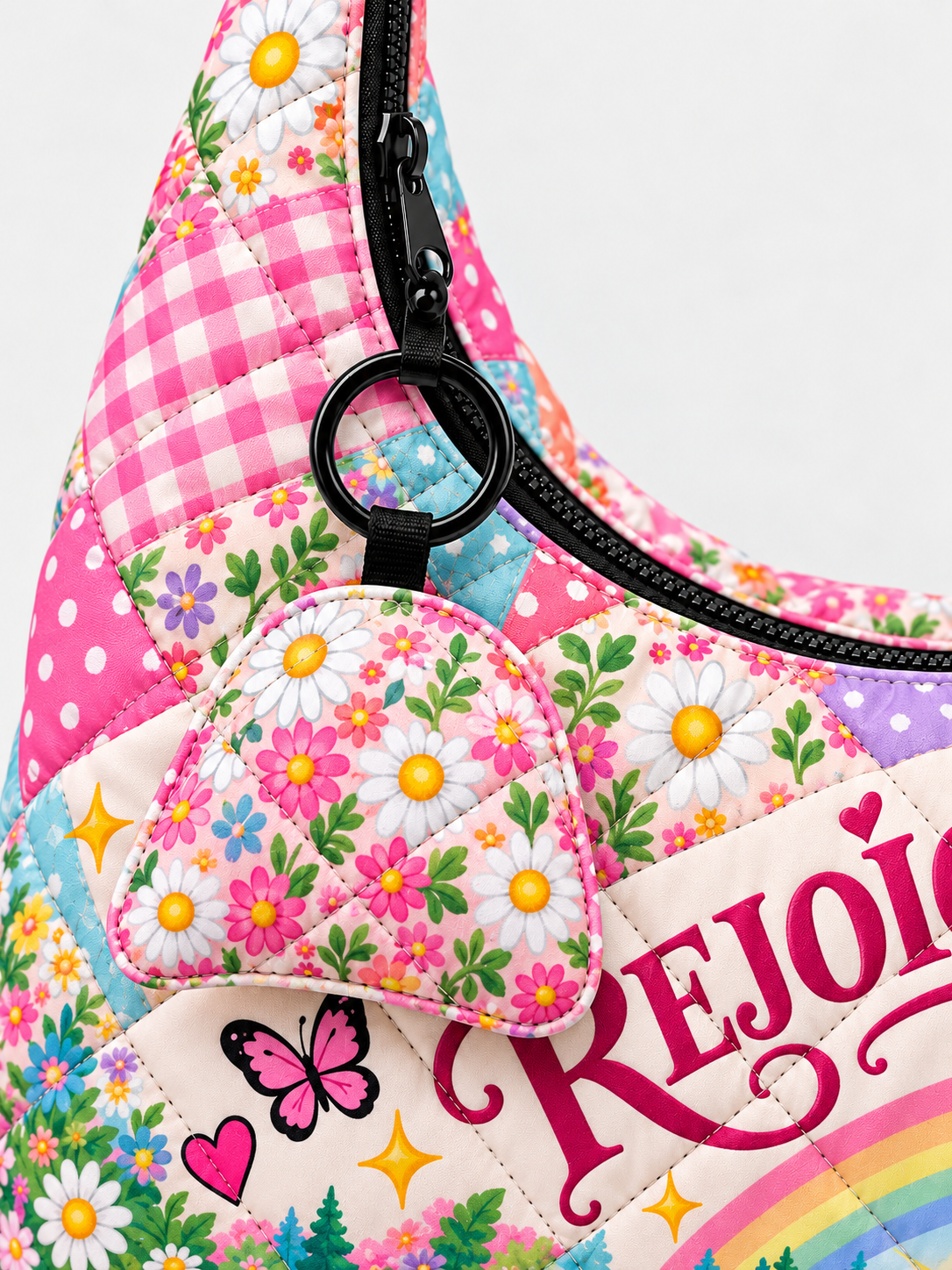 god beloved rejoice always 1 thessalonians 5 16 gift for her quilted hobo shoulder bag 3