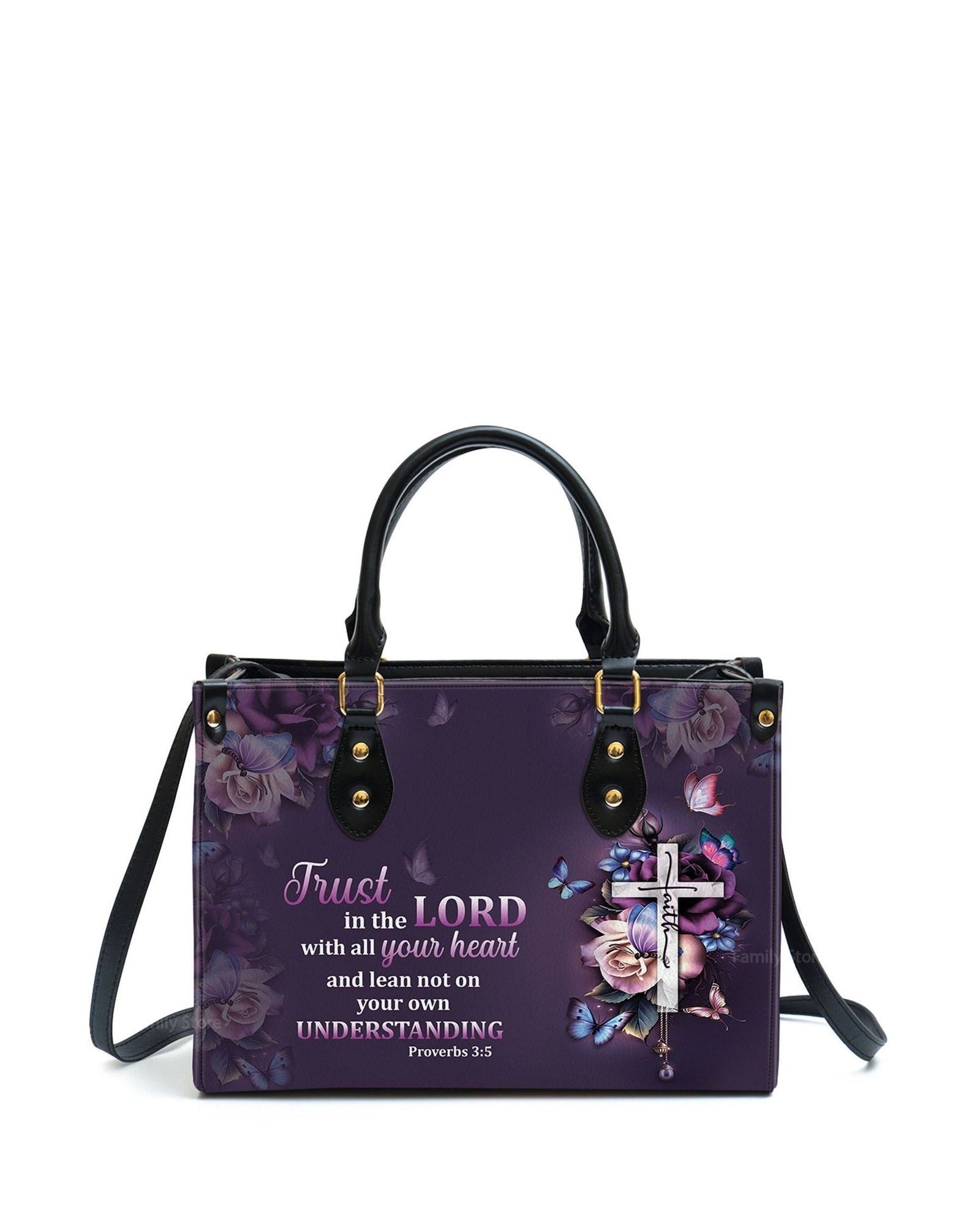 god beloved trust in the lord with all your heart thoughtful gift for christians personalized leather handbag at4080724