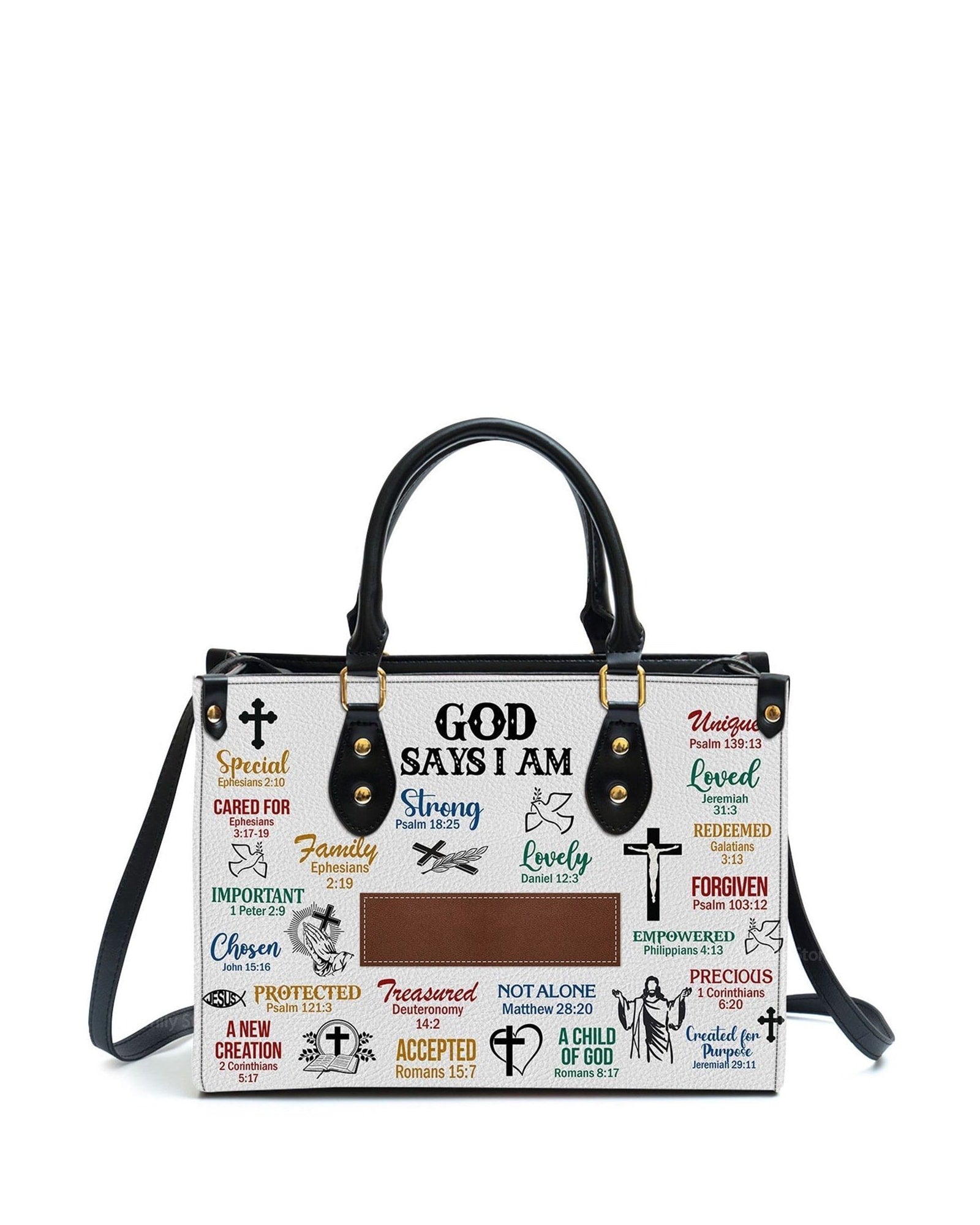 god beloved what god says about you unique personalized leather handbag at4080939
