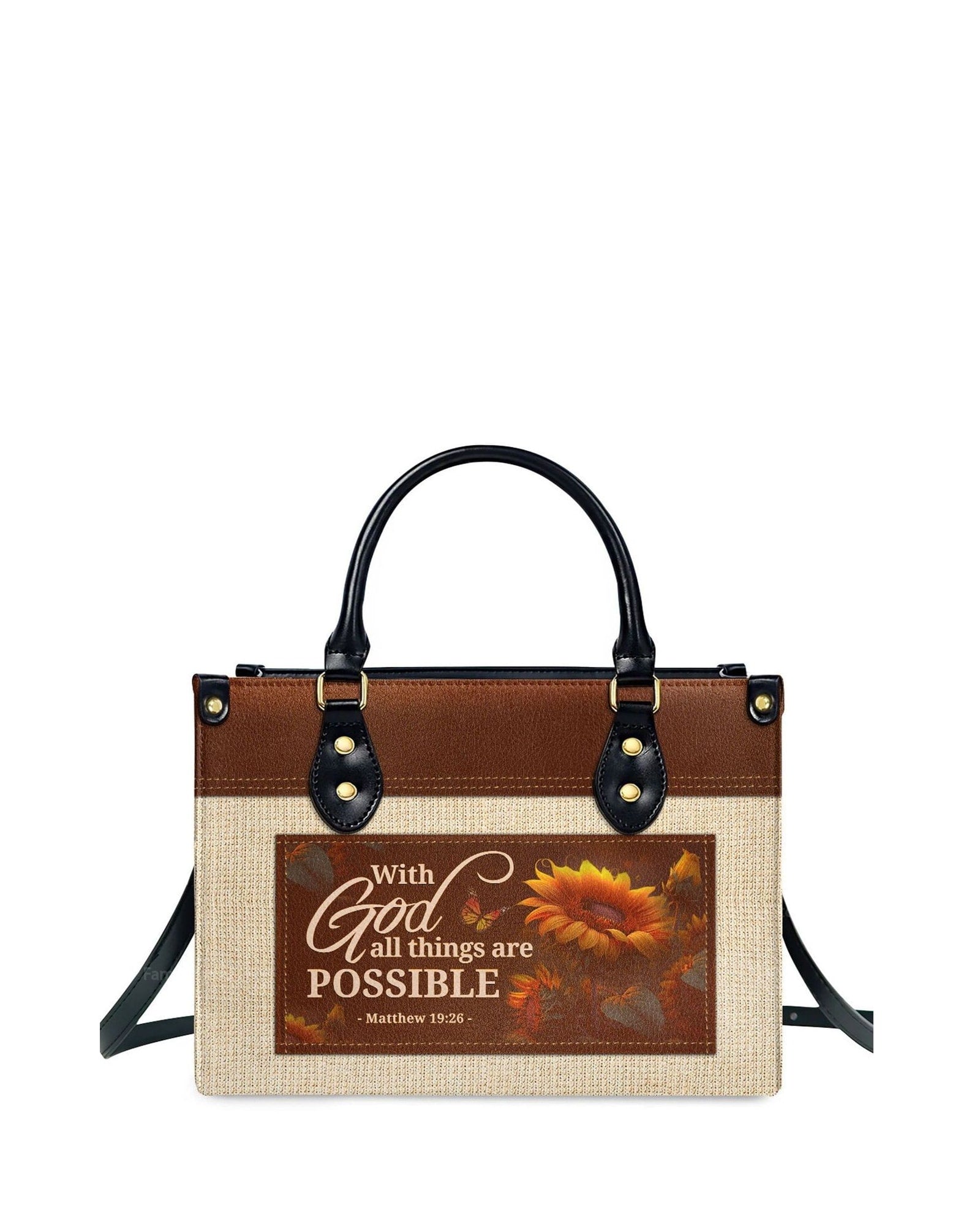 god beloved with god all things are possible awesome personalized leather handbag at4081239