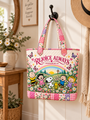 03 RejoiceAlwaysPeanutsQuiltedToteBag HangingHomeMockup