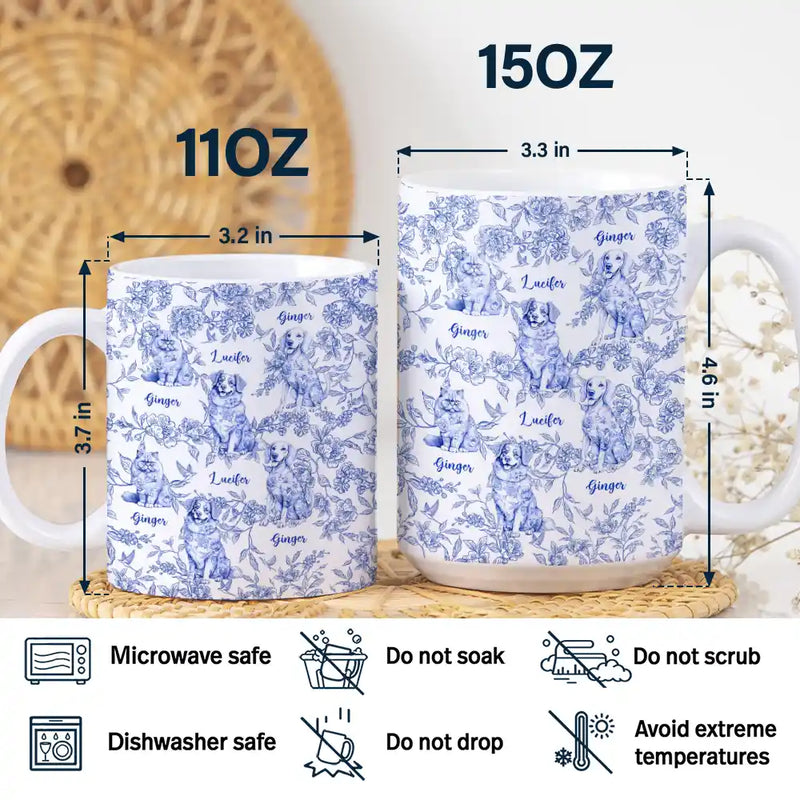 ChinoiserieToileDogCat PersonalizedWhiteEdge to EdgeMug BD1606 NAH4894 Mk4_6b345c7a c938 4d59 b5c7 86e5369c4ba1