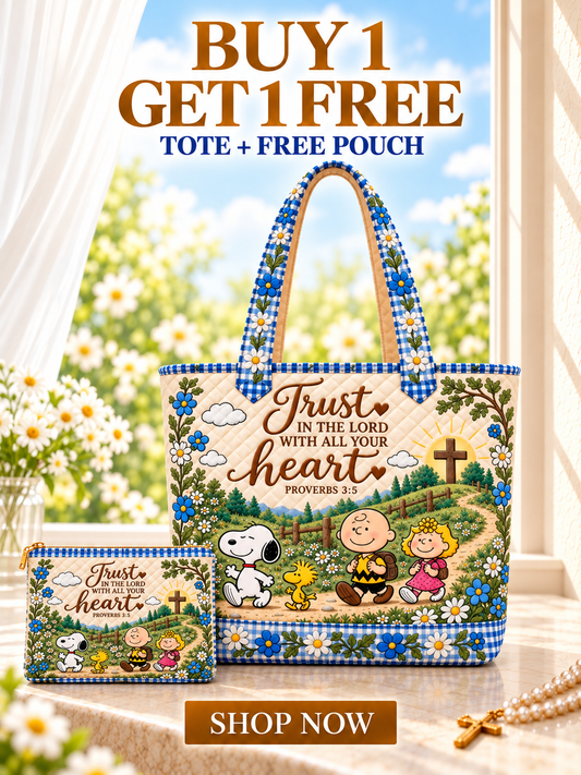 TrustInTheLordProverbs3 5ChristianGiftForHer PersonalizedQuiltedToteBag