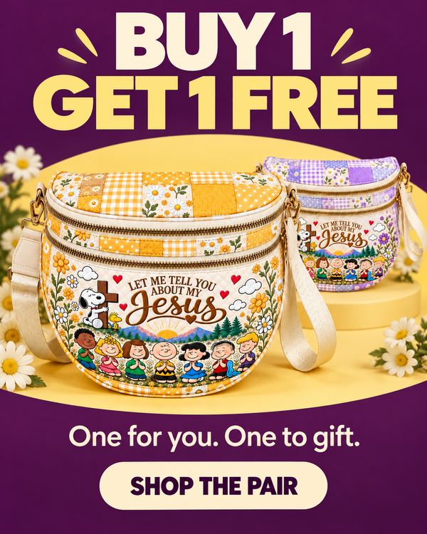 “Let Me Tell You About My Jesus” Floral Garden - Crossbody Bag