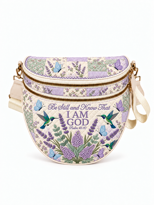 God Beloved - Be Still And Know Psalm 46:10 Hummingbird Christian Gift For Her - Personalized Crossbody Bag
