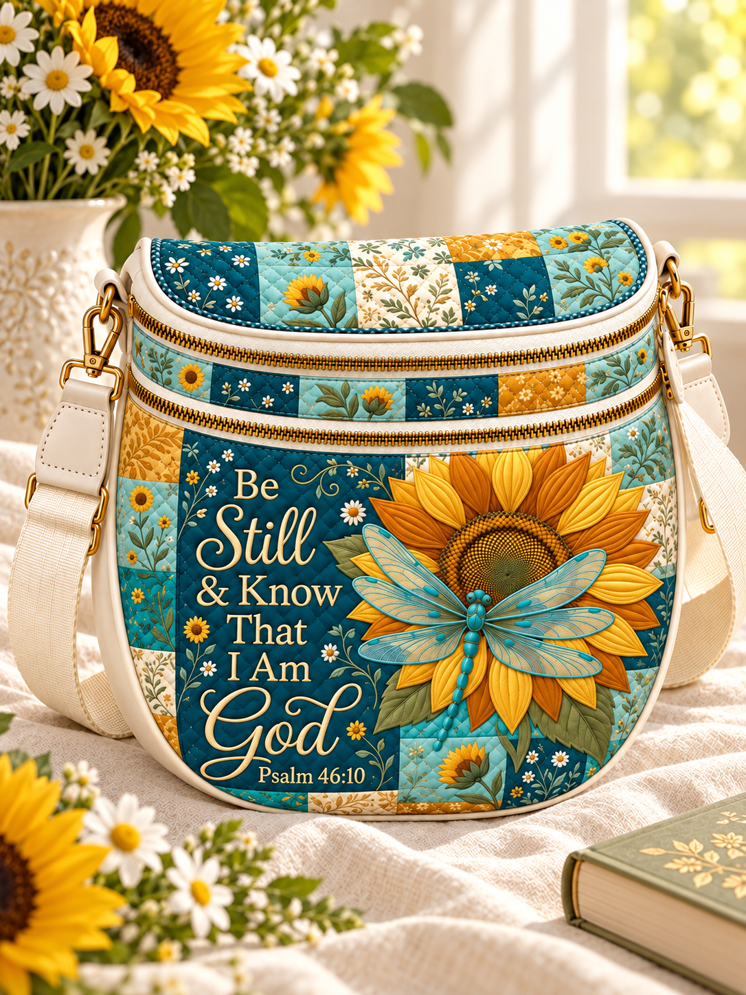 god beloved be still and know psalm 46 10 sunflower dragonfly gift for her personalized 4