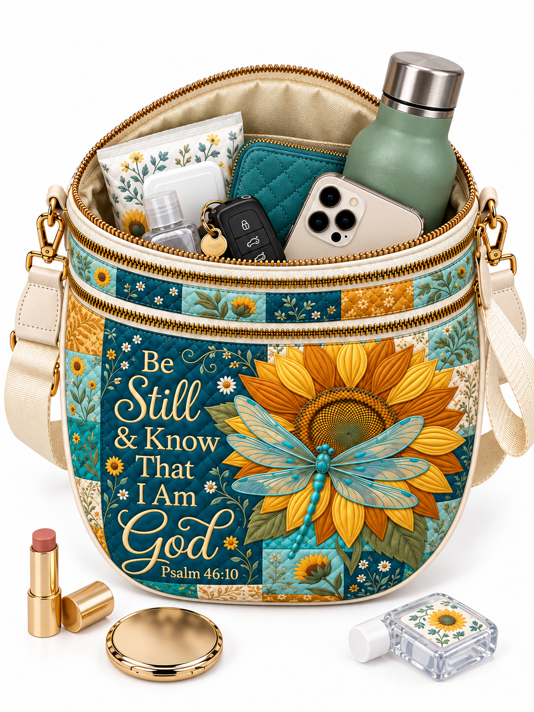 god beloved be still and know psalm 46 10 sunflower dragonfly gift for her personalized 6