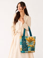 god beloved be still and know psalm 46 10 sunflower dragonfly gift for her personalized quilted tote bag lifestyle