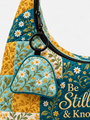 god beloved be still and know psalm 46 10 sunflower gift for her personalized quilted hobo 3