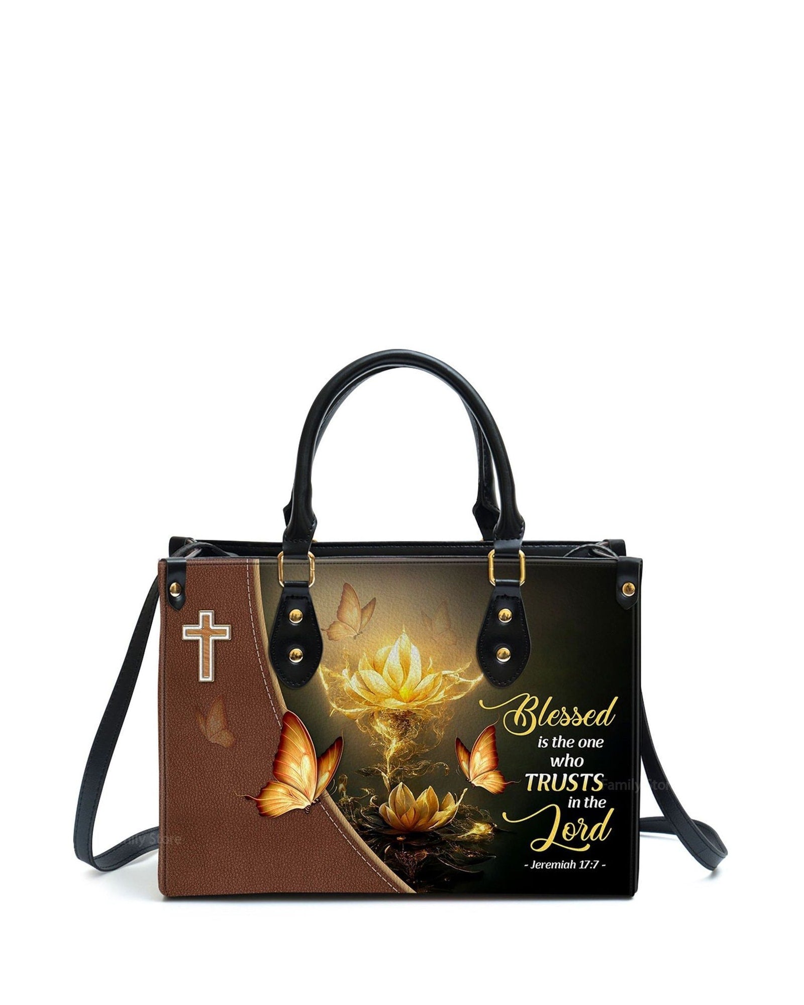 god beloved blessed is the one who trusts in the lord jeremiah 17 7 thoughtful gift for christians personalized leather handbag at4080842