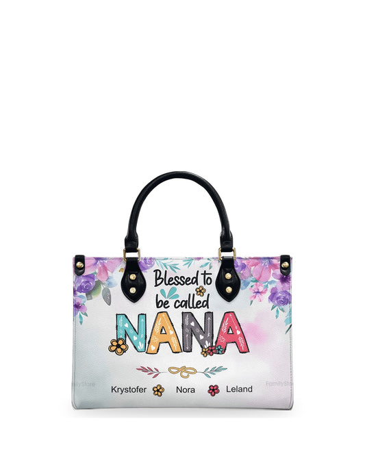 god beloved blessed to be called nana grandma thoughtful gift for christians personalized leather handbag at4080731