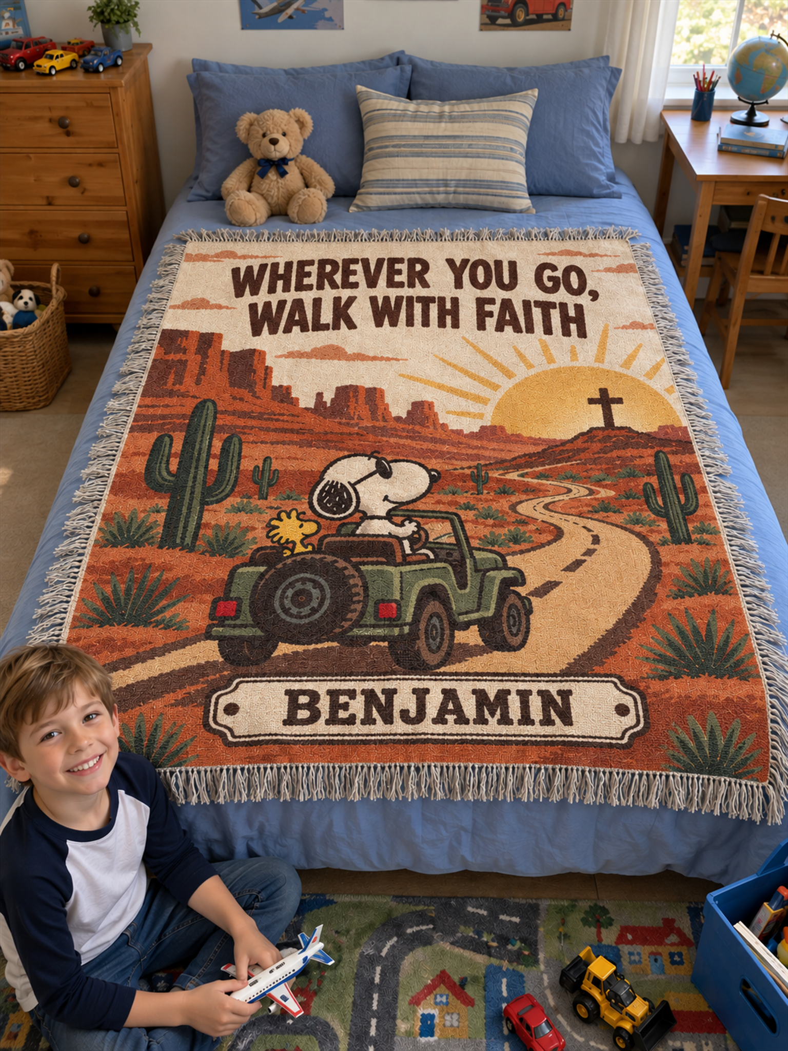 god beloved custom name wherever you go walk with faith christian gift for kids 3