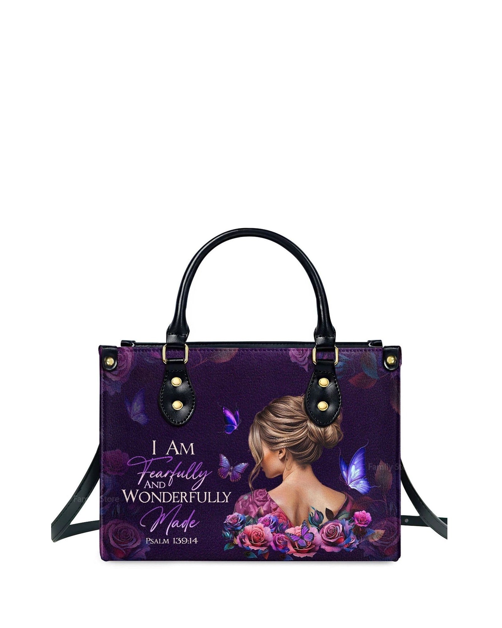 god beloved fearfully and wonderfully made unique personalized leather handbag at4080941