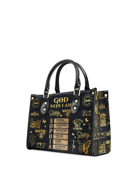 god beloved god say i am personalized leather handbag clgod06