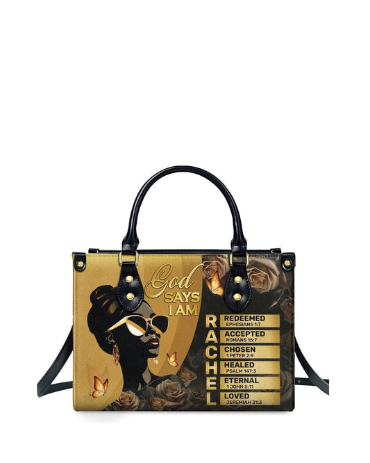 god beloved god says i am afrocentric black queen personalized leather handbag inspirational gift for her hd95