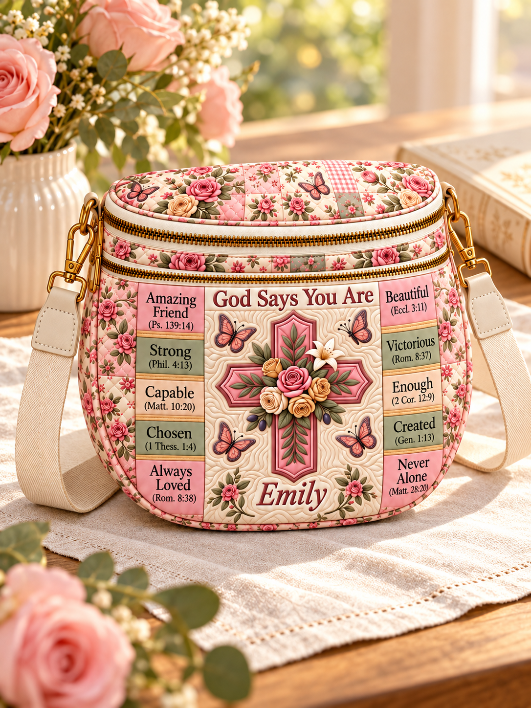 god beloved god says you are christian bible verse gift for her personalized crossbody bag 4