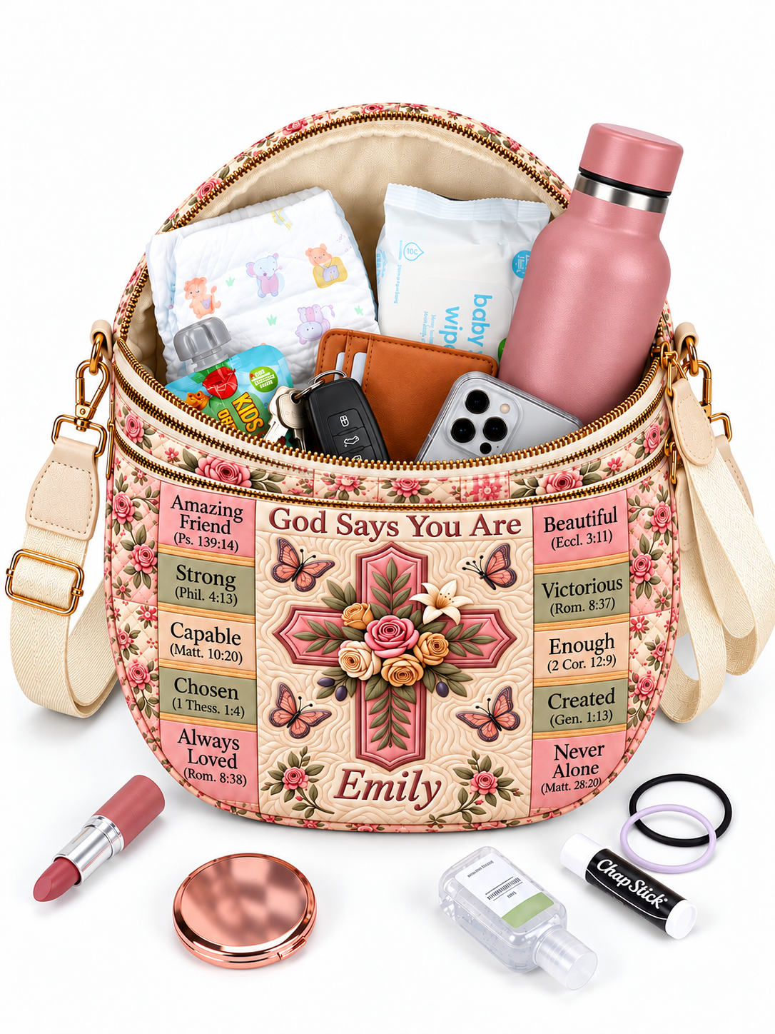 god beloved god says you are christian bible verse gift for her personalized crossbody bag 6