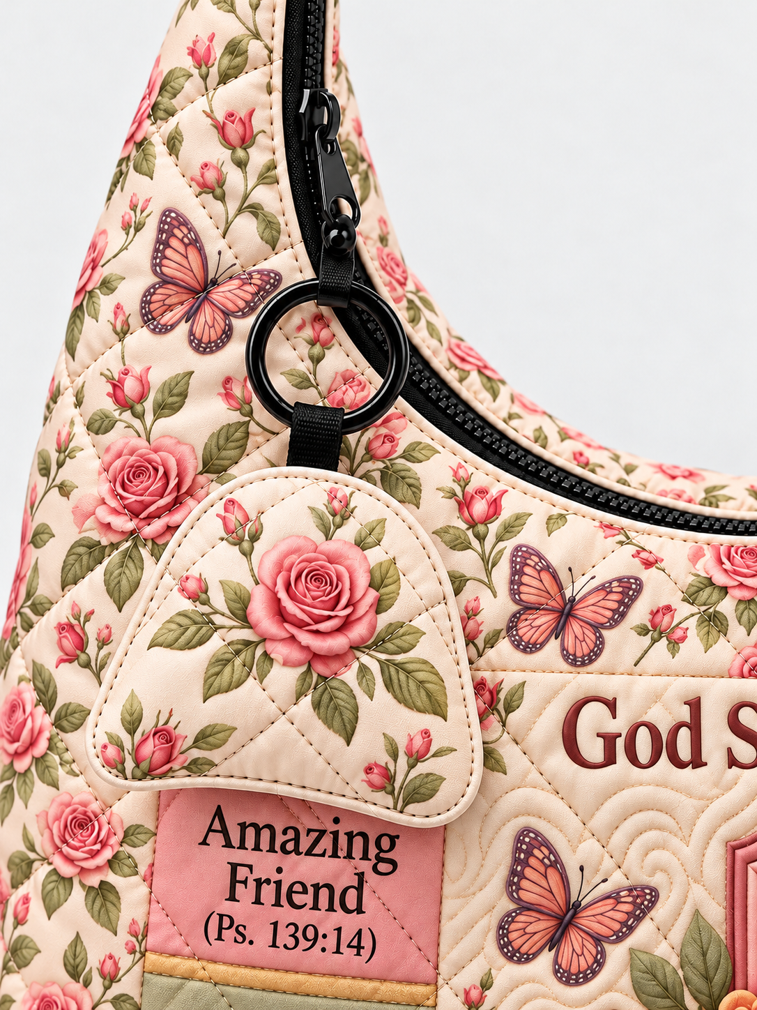 god beloved god says you are christian bible verse gift for her personalized quilted hobo 3