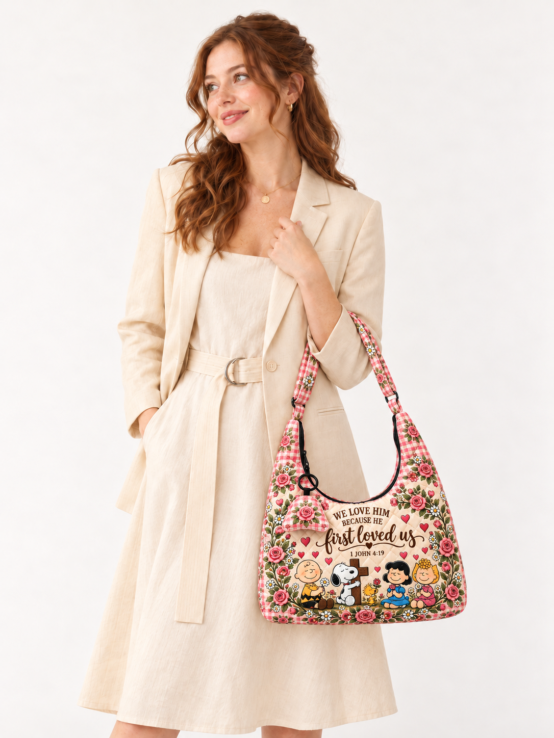 god beloved he first loved us 1 john 4 19 christian gift for her personalized quilted hobo 2