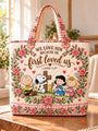 god beloved he first loved us 1 john 4 19 nutty gang christian gift for her personalized quilted tote bag on table