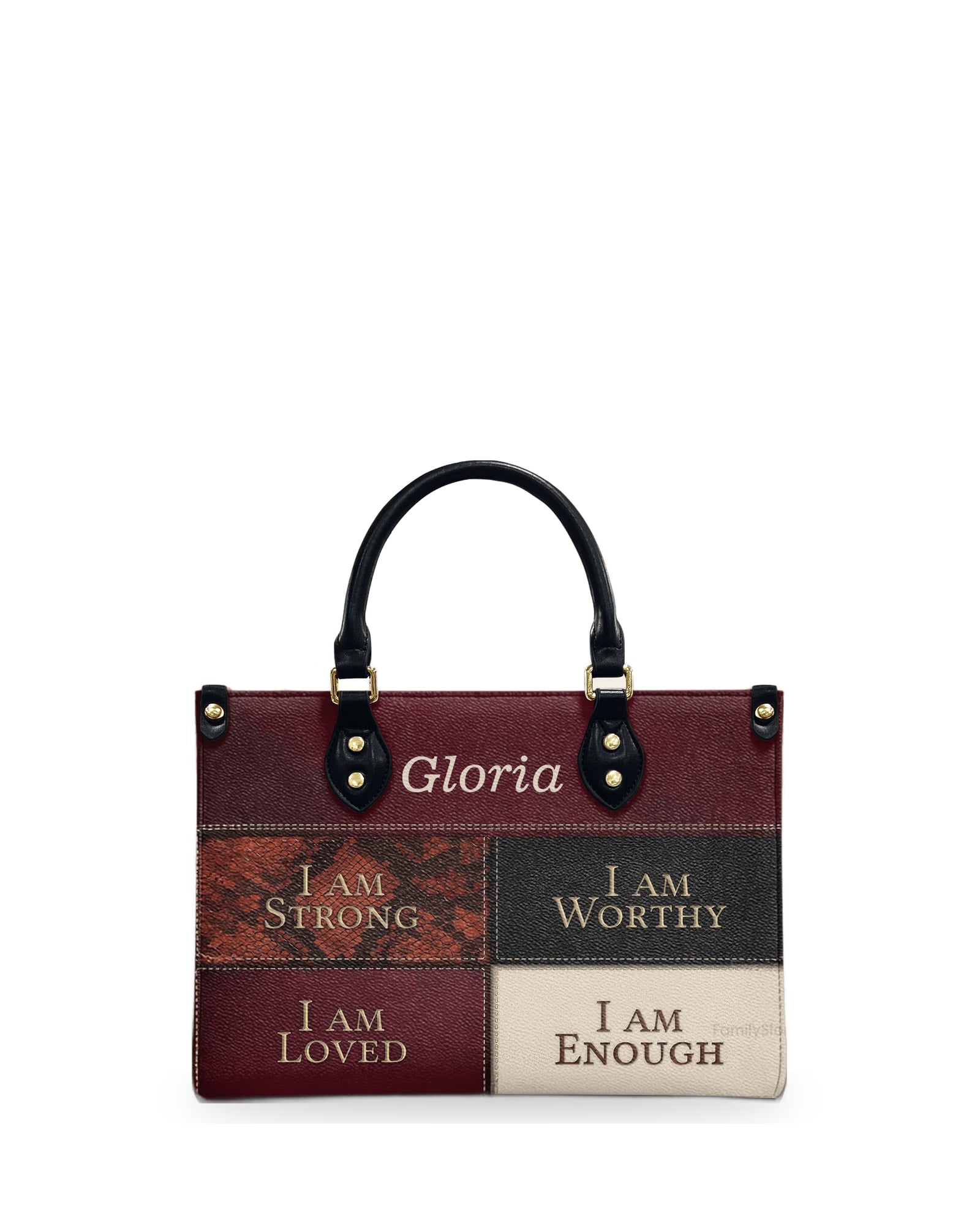 god beloved i am strong i am worthy unique personalized leather handbag at4080815