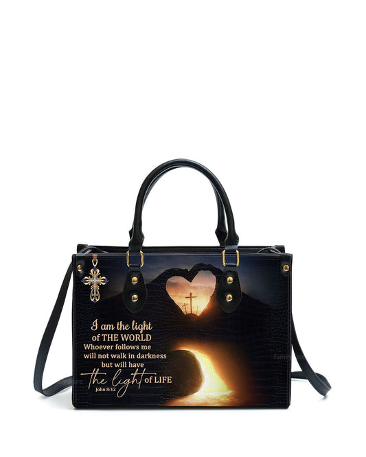 god beloved i am the light of the world thoughtful gift for christians personalized leather handbag at4080718