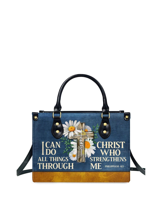 god beloved i can do all things personalized leather handbag