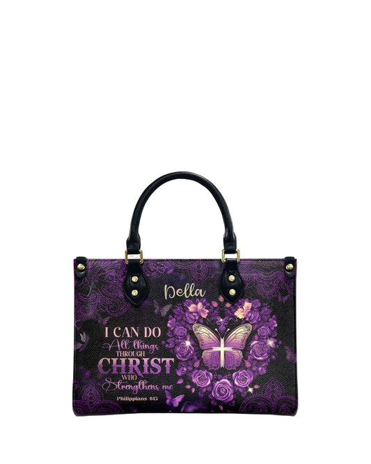 god beloved i can do all things philippians 4 13 personalized leather handbag