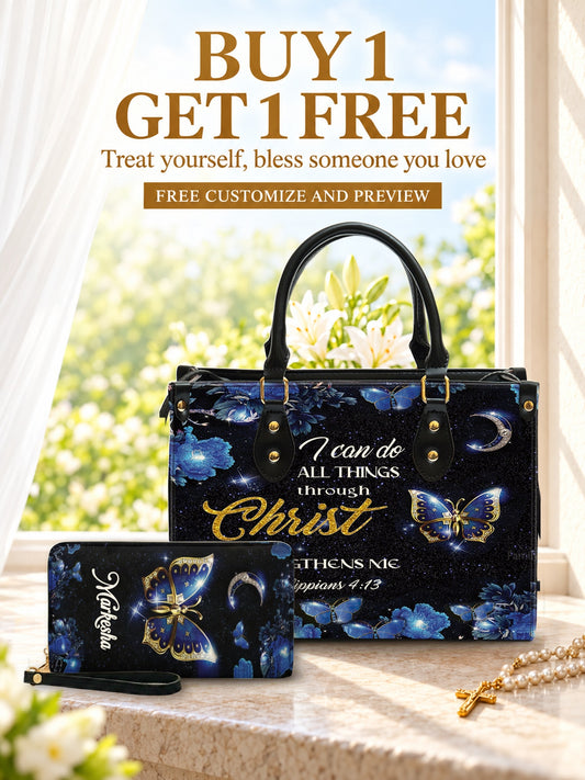 god beloved i can do all things through christ leather handbag deal free wallet buy 1 get 1 free_556fb7df 8094 4797 994b f6961e4080e3