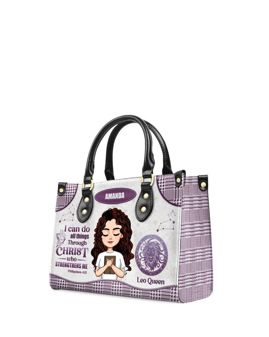 god beloved i can do all things through christ who strengthens me unique personalized leather handbag at4080821