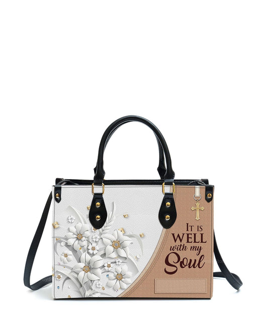 god beloved it is well with my soul thoughtful gift for christians personalized leather handbag at4080720