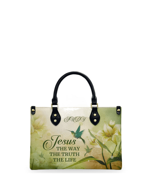 god beloved jesus the way the truth the life thoughtful gift for christians personalized leather handbag at4080834