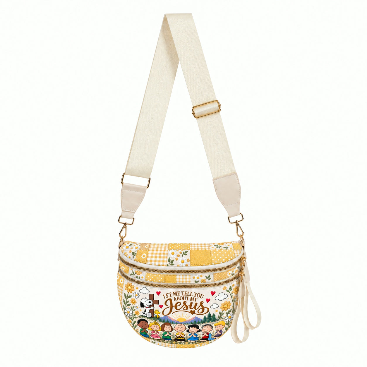 god beloved let me tell you about my jesus floral garden crossbody bag 1