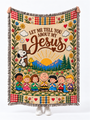 god beloved let me tell you about my jesus gift for her personalized woven blanket 1