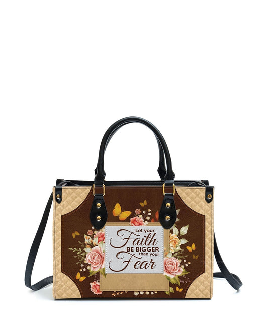 god beloved let your faith be bigger than your fear thoughtful gift for christians personalized leather handbag at4080721