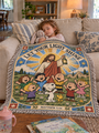 god beloved let your light shine matthew 5 16 christian gift for kids personalized woven 3