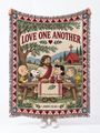 god beloved love one another john 13 34 christian home decor for family personalized woven 1