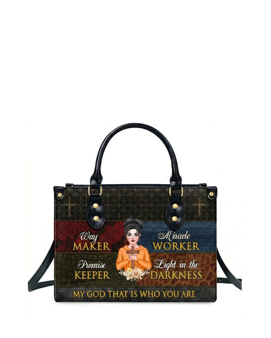 god beloved my god that is who you are personalized leather bag