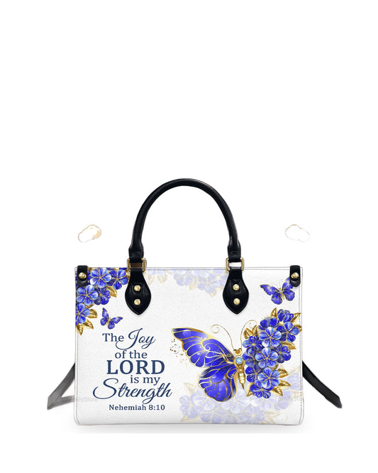 god beloved nehemiah 810 the joy of the lord is my strength thoughtful gift for christians personalized leather handbag at4080919