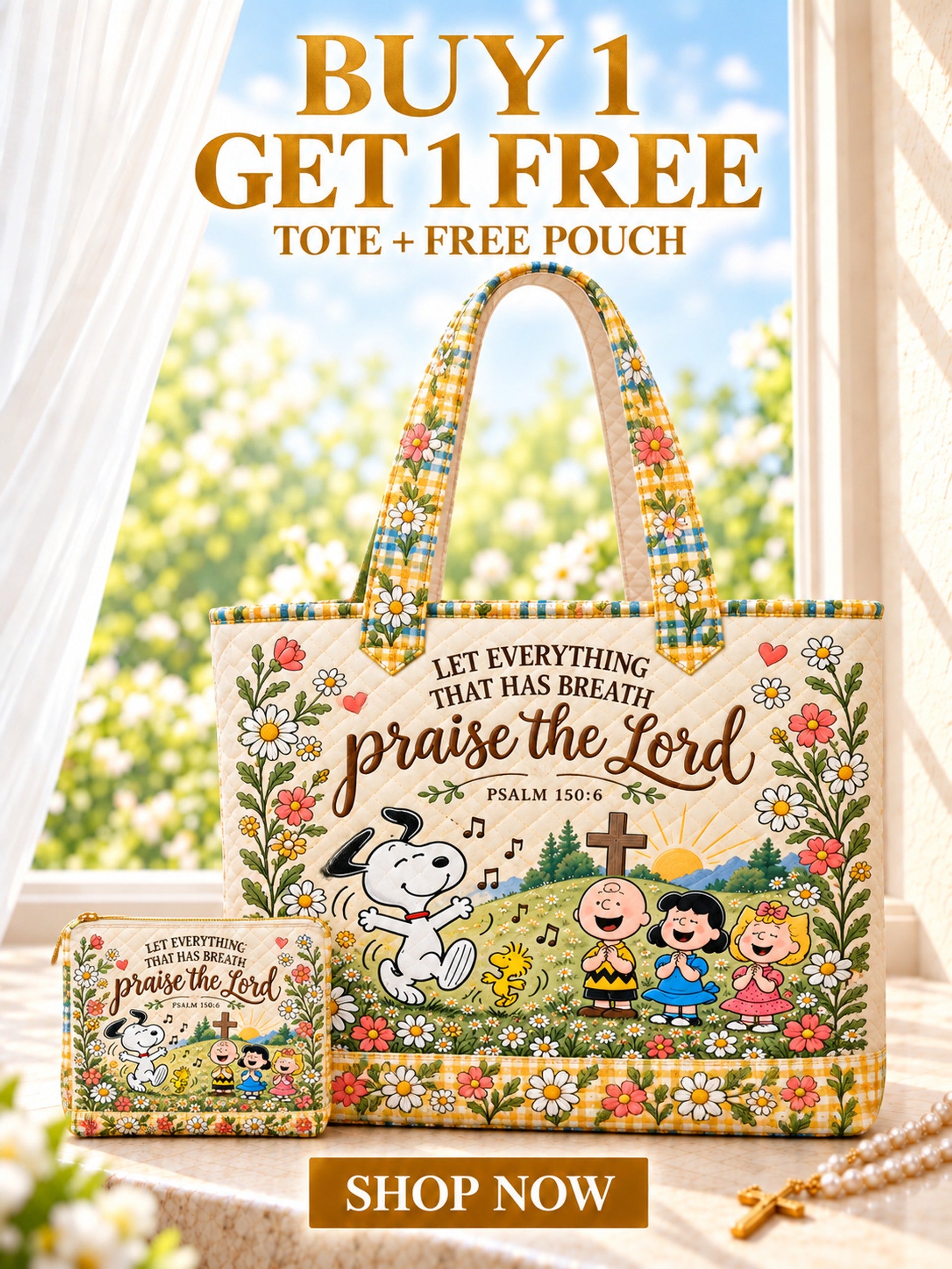 god beloved praise the lord psalm 150 6 nutty gang christian gift for her personalized quilted tote bag buy 1 get 1 free