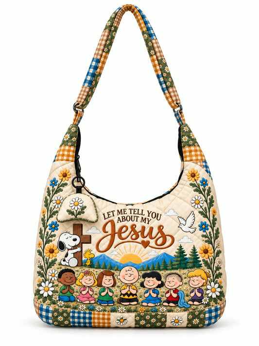 god beloved quilted hobo shoulder bag 1