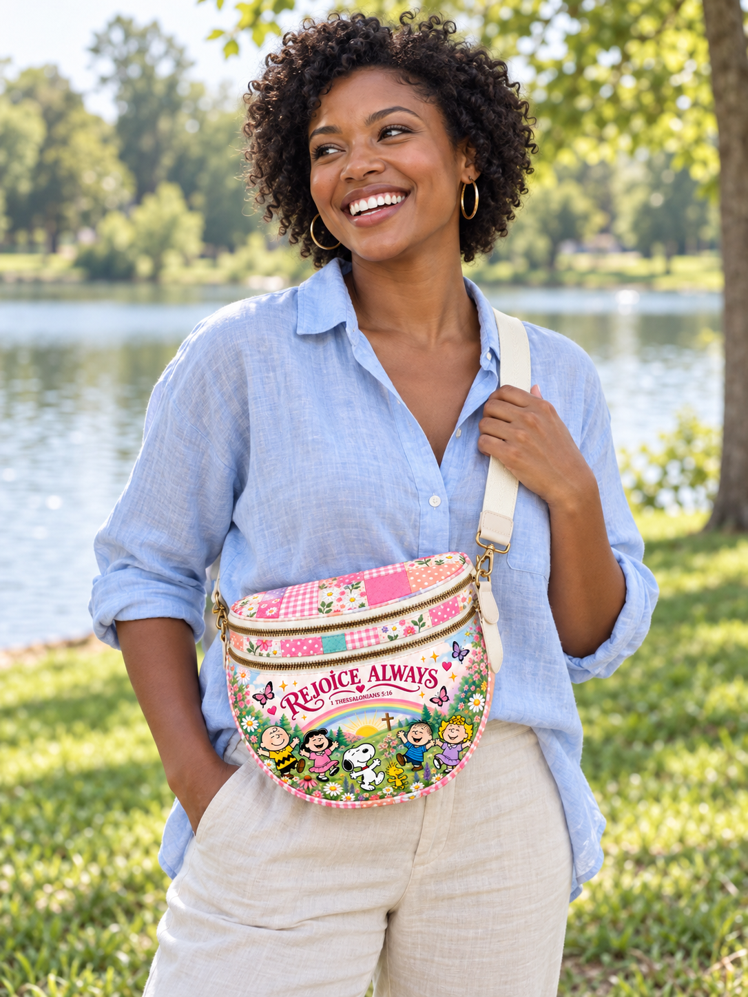 god beloved rejoice always 1 thessalonians 5 16 gift for her personalized crossbody bag 4